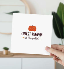 Cutest Pumpkin Halloween Card Happy Halloween Gift Card For Boy Girl Daughter Son Niece Nephew Grandson Granddaughter Kids First Halloween