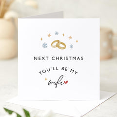 Christmas Card For Fiancee Next Christmas You Will Be My Wife Gift Card Engaged Xmas Card For Future Wife