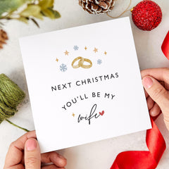 Christmas Card For Fiancee Next Christmas You Will Be My Wife Gift Card Engaged Xmas Card For Future Wife