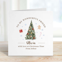 To My Wonderful Nanny Christmas Card With The Sender's Name Cute Xmas Tree Special Gift Card Xmas Cards For Her Gift For Grandma Nana Granny