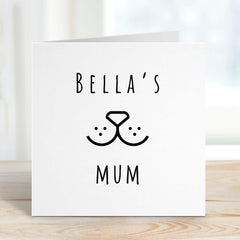 Dog Owner Gift Card To The Best Mum With Cute Dog Happy Mother's Day Dog Mum's Birthday Funny Gift Card For Mummy Mum Crazy Dog Mums