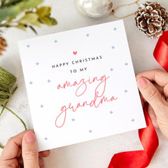 Christmas Card For Grandma Merry Christmas To My Amazing Grandma Card Xmas Gift Card Greeting Card To My Grandma Happy Xmas For Her Best