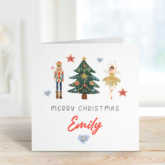 Personalised Nutcracker Christmas Card For Kids Nephew Niece Grandson Granddaughter Son Daughter Xmas Traditional Greeting Card Boy Girl