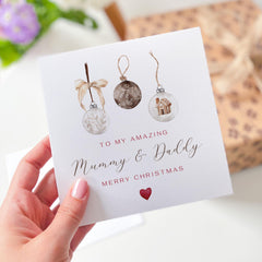 Merry Christmas For My Amazing Mummy And Daddy Card Elegant Rustic Design To My Mum And Dad Happy Christmas Xmas Gift Card For Mum Dad