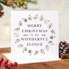 Card For Fiancee Merry Christmas To My Wonderful Fiance For Her 1St Xmas Card For Couples Cute Gift Card First Christmas Engaged