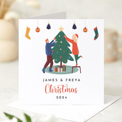 Personalised Christmas Card Couples Newlywed Engaged Married Wife Husband Her Him Boyfriend Girlfriend First 1St Xmas Together Card