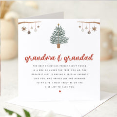 Christmas Card For Grandma And Grandad Grandparents Card 1St Xmas As My Grandma Grandad Card Xmas Gift Card Best Christmas Present