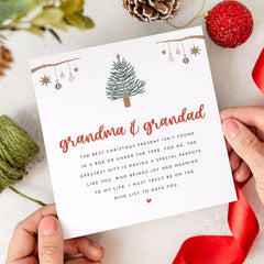 Christmas Card For Grandma And Grandad Grandparents Card 1St Xmas As My Grandma Grandad Card Xmas Gift Card Best Christmas Present