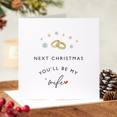 Christmas Card For Fiancee Next Christmas You Will Be My Wife Gift Card Engaged Xmas Card For Future Wife