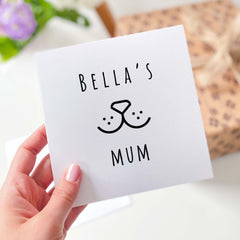 Dog Owner Gift Card To The Best Mum With Cute Dog Happy Mother's Day Dog Mum's Birthday Funny Gift Card For Mummy Mum Crazy Dog Mums