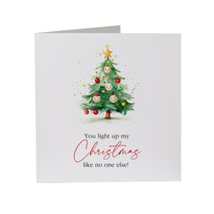 You Light Up My Christmas Card For Her Him Friend Girlfriend Boyfriend Husband Wife Mum Xmas Tree Cute Christmas Card Funny Xmas Gift Card