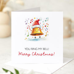 You Ring My Bell Merry Christmas Card For Wife Husband Boyfriend Girlfriend Best Friend Her Him Family Xmas Joy Card Funny Gift Card