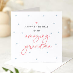 Christmas Card For Grandma Merry Christmas To My Amazing Grandma Card Xmas Gift Card Greeting Card To My Grandma Happy Xmas For Her Best