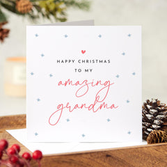 Christmas Card For Grandma Merry Christmas To My Amazing Grandma Card Xmas Gift Card Greeting Card To My Grandma Happy Xmas For Her Best