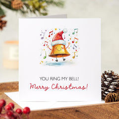 You Ring My Bell Merry Christmas Card For Wife Husband Boyfriend Girlfriend Best Friend Her Him Family Xmas Joy Card Funny Gift Card