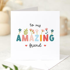 To My Amazing Best Friend Card You'Ll Always Be My Bestie Special Friend Birthday Christmas Or Thank You Card Gift For Her Him