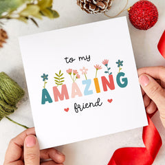 To My Amazing Best Friend Card You'Ll Always Be My Bestie Special Friend Birthday Christmas Or Thank You Card Gift For Her Him