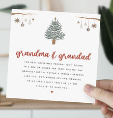 Christmas Card For Grandma And Grandad Grandparents Card 1St Xmas As My Grandma Grandad Card Xmas Gift Card Best Christmas Present