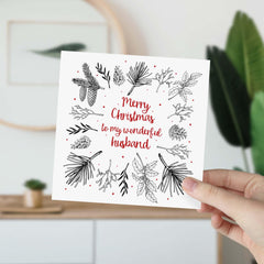 Merry Christmas To My Husband Card Newlywed Husband 1St First Xmas Gift Card Romantic Hubby Card For Husband