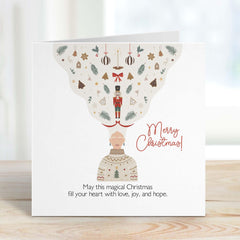 Magical Christmas Greeting Card With Festive Illustrations Card For Her Unique Holiday Spreading Joy Love Artistic Modern Whimsical