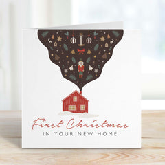 First Christmas In Your New Home Card With Cute Home Illustration Housewarming Gift Card Xmas Gift Card Greeting Card For Family Magical