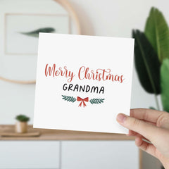 Merry Christmas Grandma Card Xmas Gift Card Greeting Card To My Grandma Happy Xmas For Her