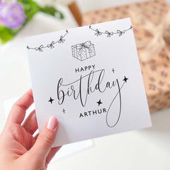 Personalised Birthday Card With Name Happy Birthday Gift Card For Friend Girlfriend Bestie Mum Daughter Sister Fiancee Colleague Boss