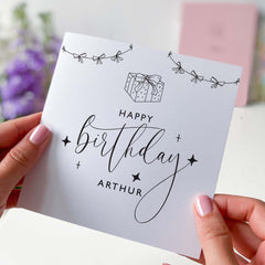 Personalised Birthday Card With Name Happy Birthday Gift Card For Friend Girlfriend Bestie Mum Daughter Sister Fiancee Colleague Boss