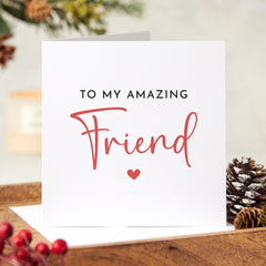 To My Amazing Best Friend Card Birthday Christmas Card You'Ll Always Be My Bestie For Friendship Work Colleague Long Distance Special