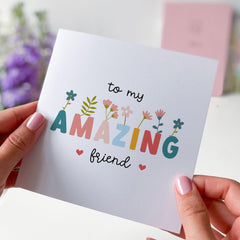 To My Amazing Best Friend Card You'Ll Always Be My Bestie Special Friend Birthday Christmas Or Thank You Card Gift For Her Him