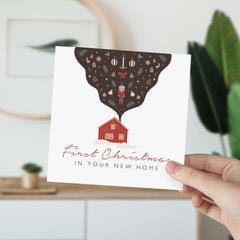 First Christmas In Your New Home Card With Cute Home Illustration Housewarming Gift Card Xmas Gift Card Greeting Card For Family Magical