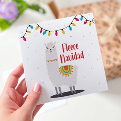 Fleece Navidad Llama Christmas Card Cute And Festive Holiday Greeting Cards For Her Him