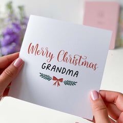 Merry Christmas Grandma Card Xmas Gift Card Greeting Card To My Grandma Happy Xmas For Her