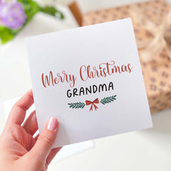 Merry Christmas Grandma Card Xmas Gift Card Greeting Card To My Grandma Happy Xmas For Her