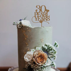 45 Sapphire Years Wooden Anniversary Cake Topper 45th Sapphire Anniversary Birthday Custom Anniversaries Party Decor