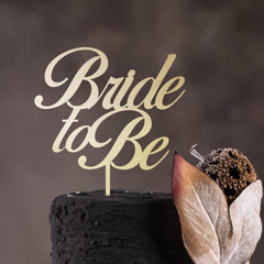 Bride to be wooden engagement cake topper congrats gift Wedding engagement bridal shower hen party decor