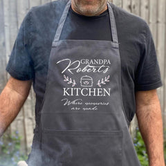 Personalised grandad apron / Grandad head chef / BBQ apron / Dad gift / Father's Day gift / Birthday Gift for him
