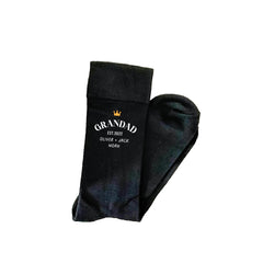 Personalised Grandad Socks Gift for Grandpa with Grandchildren Names Est Year Custom Birthday Gift
