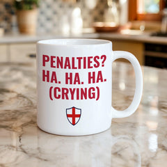 England Penalties Mug – Funny Football Fan Coffee Mug, Three Lions Supporter Gift, Match Day