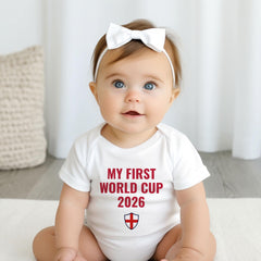 First World Cup England Baby Bodysuit Football Fan Gift for Newborn