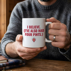 England Fan Coffee Mug – Funny Three Lions Supporter Gift for Match Days