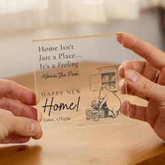 Personalised New Home Acrylic Plaque Gift – First Home Gift for Couple Family Friends Keepsake