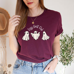 Cosy Ghost Club T-Shirt, Cute Halloween Ghost Tee