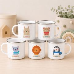 Personalised Animal Mug, Kids Custom Name Mug, Cute Animal Gift