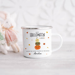 Personalised Halloween Pumpkin Kids Mug, Custom Name Gift