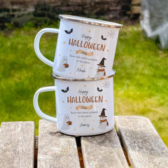 Personalised Halloween Mug, Custom Name Kids Ghost Cup, Halloween Gift