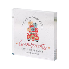 Personalised Grandparents Christmas Gift, Christmas Keepsake, Acrylic Plaque