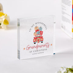 Personalised Grandparents Christmas Gift, Christmas Keepsake, Acrylic Plaque