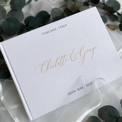 Personalised Wedding Guest Book Custom Names Keepsake for Couple
