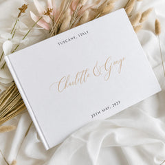 Personalised Wedding Guest Book Custom Names Keepsake for Couple